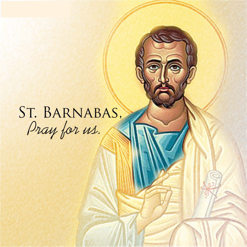 June 11 St. Barnabas the Apostle Friends of Little Portion Hermitage